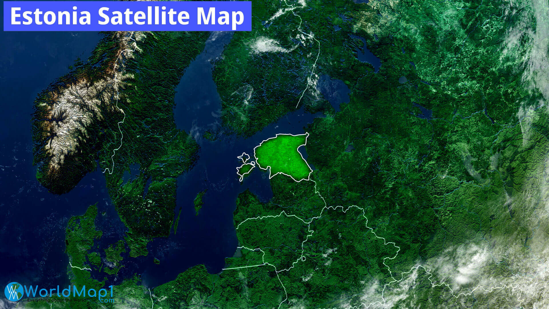 Estonia Satellite Map